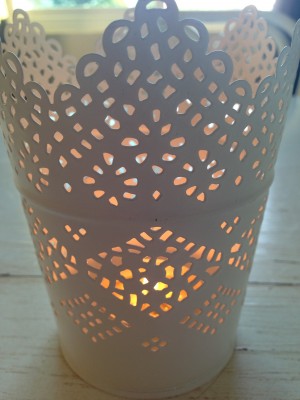 DIY Ikea Lace Votive